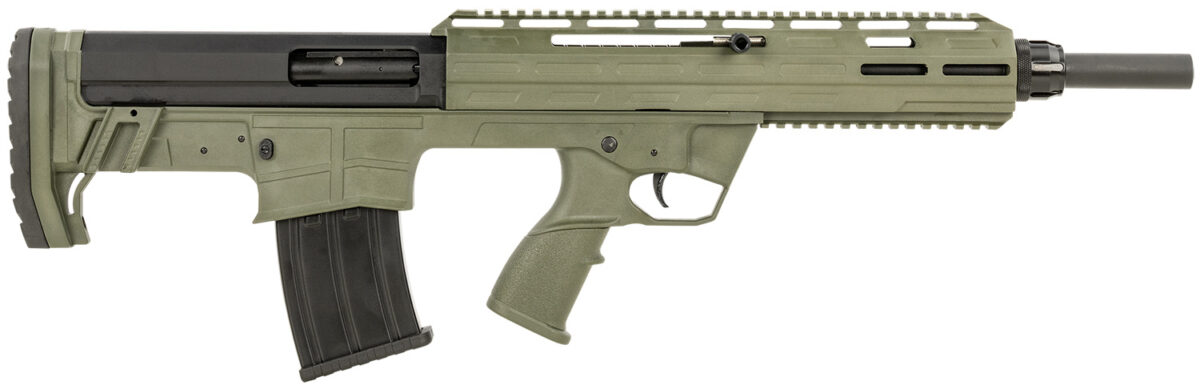 Tokarev USA 21000129 TBP 12 Gauge 3" 5+1 18.50", OD Green, Cheek Riser Compatible Bull-Pup Stock, Flip-Up Sights, 3 Chokes 1 152731