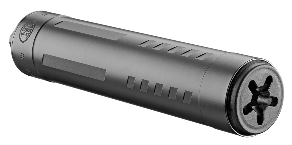 FN 96100838 Catch 22 TI 22 Cal (Rimfire), 5.25" L, Black Titanium, 1/2"-28 tpi DT Mount 1 158500