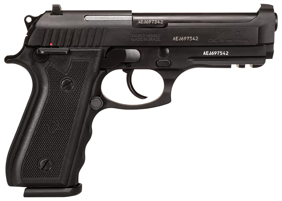 Taurus 1-917C41 917C Full Size Frame 9mm Luger 18+1 4.30" Matte Black Steel Barrel, Serrated Steel Slide, Black Anodized Aluminum Frame w/Beavertail & Picatinny Rail, Black Target Grip, Ambidextrous 1 159667