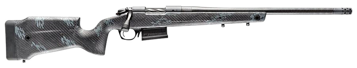 Bergara Rifles B14S754CF B-14 Crest 22-250 Rem 5+1 20" Sniper Gray Cerakote Fluted Barrel, Steel Receiver, Fixed Carbon Fiber Black & Gray Sponge Stock 1 160132