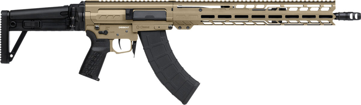 CMMG 86AD60BCT Dissent MK47 7.62x39mm 30+1 (2) 16.10", Coyote Tan Rec/15" M-Lok Handguard, Side Charging Handle, Black Side Folding Stock & Zeroed Grip, Muzzle Brake, 60/90 Ambi Safety, Adj. Gas Block 1 160299