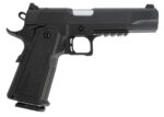 Tisas 12500002 1911 Duty DS 9mm Luger 17+1, 5" Black Steel Barrel, Black Serrated Steel Slide, Black Cerakote Steel Frame w/Beavertail & Picatinny Rail, Black Overmolded Grip, Ambidextrous 2 160450