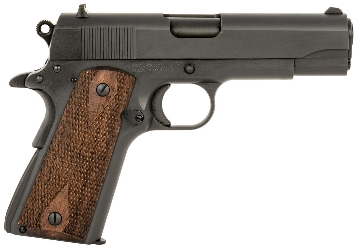 Tisas 10100114 1911 A1 Tank Commander 45 ACP 7+1 4.25" Black Steel Barrel, Manganese Phosphate Coated Serrated Carbon Steel Slide & Frame w/Beavertail, Turkish Walnut Grip 1 160742
