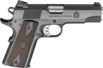Springfield Armory PX9417 1911 Garrison 9mm Luger 9+1 4.25" Stainless Match Grade Barrel, Blued Serrated Carbon Steel Slide & Frame w/Beavertail, Thinline Wood Grip, 2 Mags/Case 2 162338