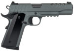 Tisas 10100538 1911 Night Stalker Full Size 9mm Auto 9+1 5" Steel Barrel, Ported/Serrated Steel Slide, Platinum Grey Cerakote Steel Frame w/Beavertail & Picatinny Rail, Ambidextrous 2 163468