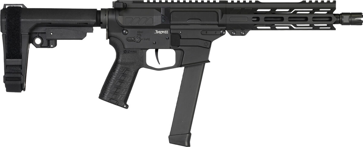CMMG 99A3B0FAB Banshee MKGS 9mm Luger 33+1 8" Black Nitride Medium Taper Threaded Barrel, EML 7" M-LOK Handguards, Black Armor Cerakote Aluminum Picatinny Rail Receiver, CMMG Zeroed Grips 1 166428