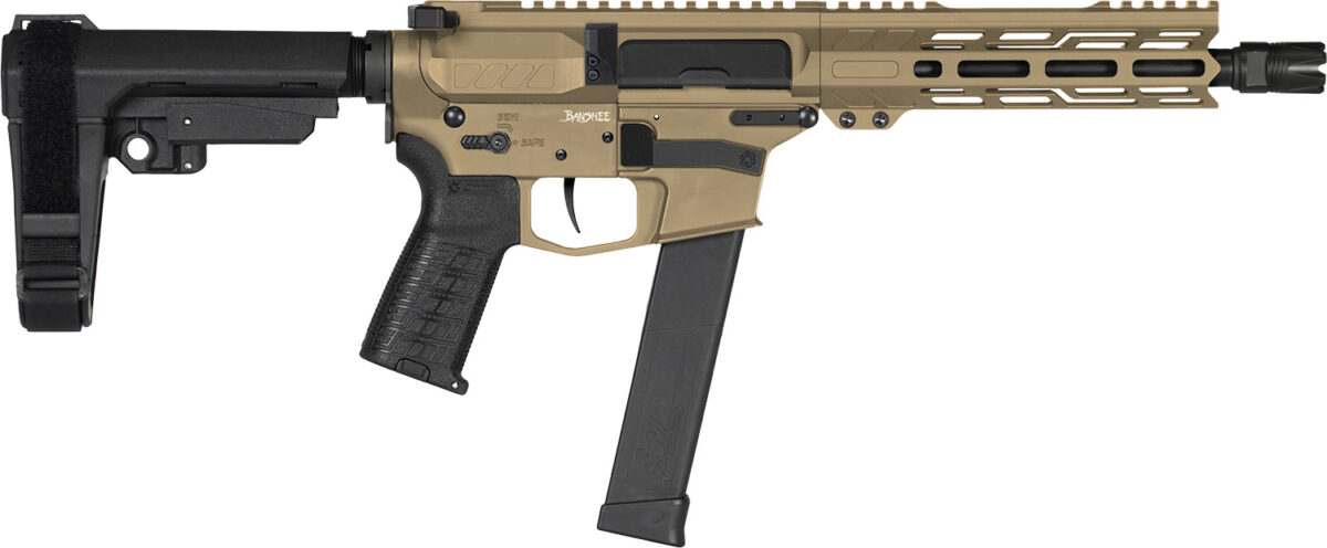 CMMG 10A570FCT Banshee MK10 10mm Auto 30+1 8" Black Nitride Threaded Barrel, M-LOK Handguards, Coyote Tan Cerakote Aluminum Picatinny Rail Receiver, Black CMMG Zeroed Grips, Glock Compatible 1 166430