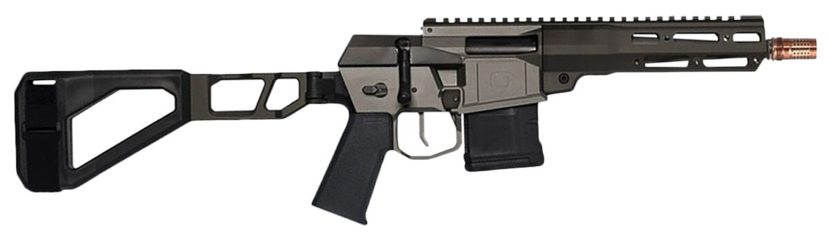 Q LLC MINIFIX300BLK8PST Mini Fix 300 Blackout 30+1 8" Black Anodized Tapered Threaded Barrel, Q-Sert Free-Float Handguards, Picatinny Rail Receiver, Black SBA3 Brace, Black Polymer Grips 1 166685