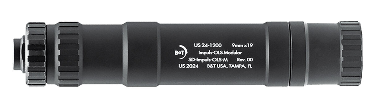 B&T Firearms SDIMPULSOLSM IMPULS-OLS-M Suppressor 9mm Modular 1.40" Black 1/2"x28 1 167846
