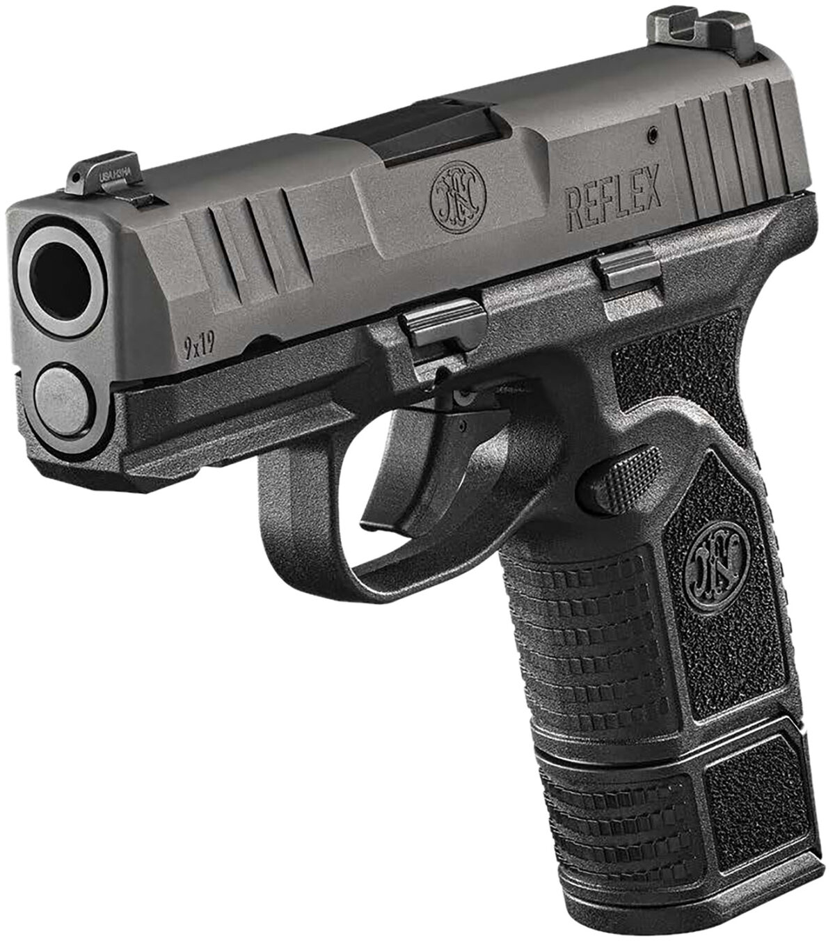 FN 66101416 Reflex 9mm Luger 15+1 11+1 3.30" Micro-Compact Frame Black PVD Serrated Steel Slide w/Picatinny Rail Stippled Grip Ambidextrous 1 169896