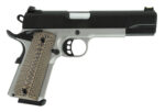 Tisas 10100803 1911 D10 FO Full Size Frame 10mm Auto 8+1 5" Hard Chrome Plated Steel Barrel, Black Cerakote Steel Serrated Slide, Stainless Steel Frame w/Beavertail, Black/Tan G10 Grip 2 169946