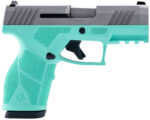 Taurus 1-GX2939C GX2 9mm 13+1 3.37" Matte Stainless Steel Barrel, Matte Serrated Stainless Steel Slide, Cyan Polymer Frame w/Picatinny Rail, Polymer Grip 2 170128