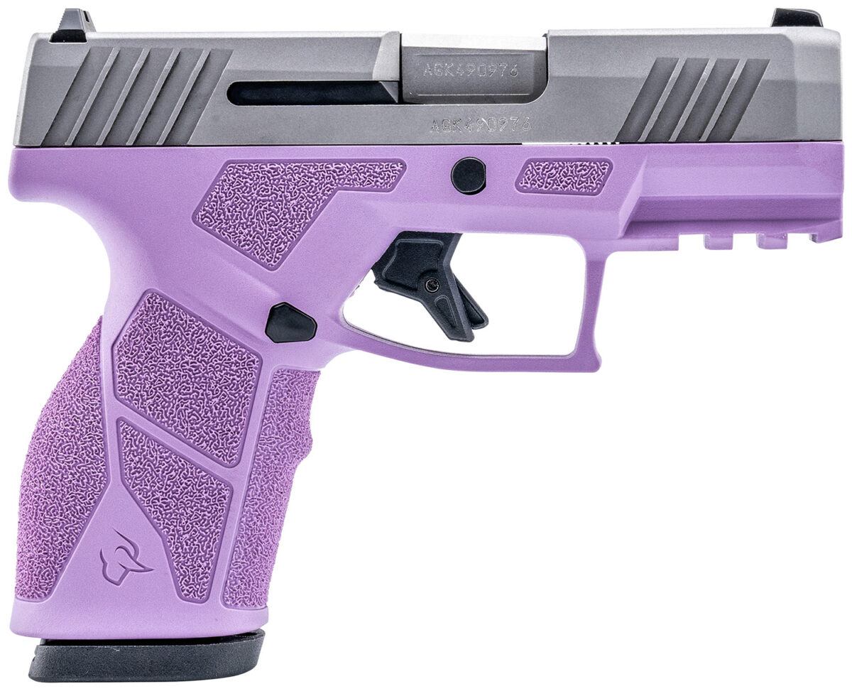 Taurus 1-GX2939LP GX2 9mm 13+1 3.37" Matte Stainless Steel Barrel, Matte Serrated Stainless Steel Slide, Light Purple Polymer Frame w/Picatinny Rail, Polymer Grip 1 170134