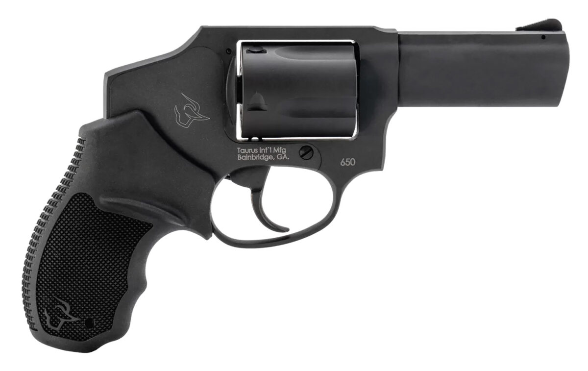 Taurus 2-650131 650 Small 357 Mag/38 Special +P 5 Shot 3" Matte Black Alloy Steel Barrel, Cylinder & Frame, Black Rubber Grip, Transfer Bar Safety, Concealed Hammer 1 170147