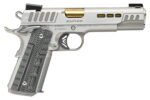 Kimber Mfg.,inc 3000423 Rapide Dawn 45 ACP 8+1 5" Gold TiN Stainless Steel Barrel, Lightening Cut/Serrated Stainless Steel Slide, Stainless Steel Frame w/Beavertail, Black & Gray G10 Grip 2 170508