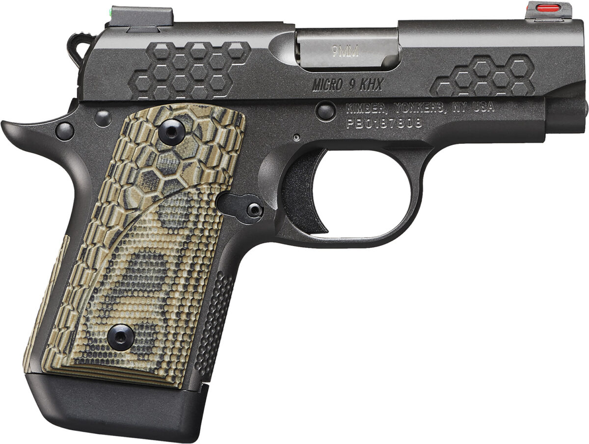 Kimber Mfg.,inc 3300198 Micro 9 KHX 9mm 7+1 3.15" KimPro II Gray Stainless Steel Hogue G-10 Mainspring Housing Grips 1 170870