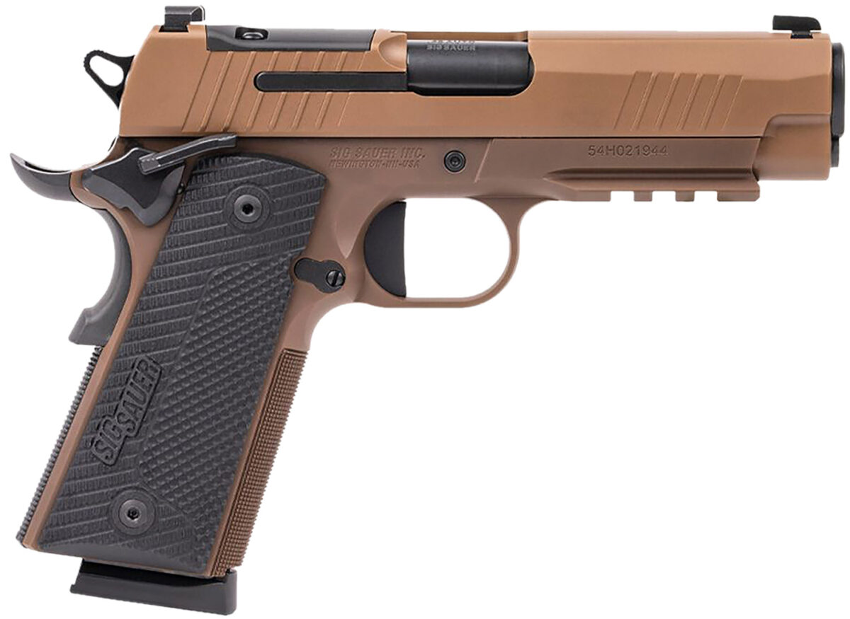 Sig Sauer 1911XCA45CXR3 1911 XCarry 45 ACP 8rd 5.75" Black DLC Coyote PVD Optic Ready Stainless Steel Slide Coyote PVD Black G10 Grip 1 170941