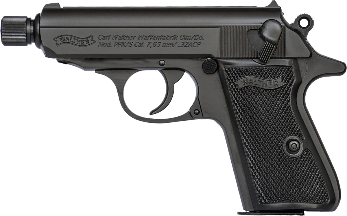 Walther Arms 4796059 PPK/S Carry Frame 32 ACP 7+1 3.30" Black Steel Threaded Barrel, Black Serrated Zinc Alloy Slide, Black Aluminum Frame w/Beavertail, Textured Polymer Grip 1 170970