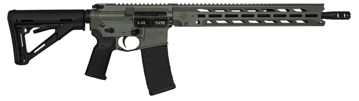 Diamondback DB1784K791 DB15 Obsidian 5.56 NATO 30+1 16" Black Nitride Threaded Barrel, Jungle Green Cerakote Picatinny Rail Aluminum Receiver, Magpul CTR Black Synthetic Stock & Magpul MOE K2 Grip 1 172494