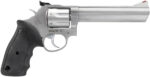 Taurus 2660069 66 38 Special +P or 357 Mag 7 Shot 6" Barrel, Overall Matte Finish Stainless Steel, Finger Grooved Black Rubber Grip, Adjustable Rear Sight 2 31326