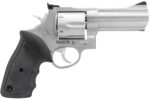 Taurus 2440049 44 Large Frame 44 Rem Mag 6rd 4" Matte Stainless Steel Ported Barrel, Matte Stainless Cylinder & Frame, Black Finger Groove Rubber Grip Transfer Bar Safety Exposed Hammer 2 31506