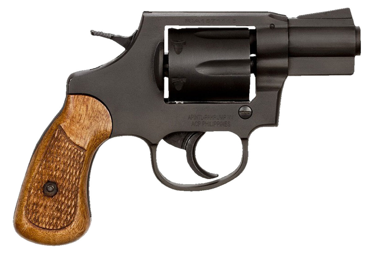 Rock Island 51283 M206 *CA Compliant Small Frame 38 Special 6rd 2" Black Parkerized Steel Barrel, Cylinder & Frame, Checkered Wood Grip, Transfer Bar Safety 1 35254