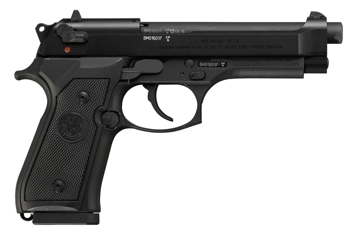 Beretta USA J90A1M9F19 M9 22 LR 15+1 5.30" Black Burniton Steel Slide & Aluminum with Beavertail Frame w/Checkered Black Aluminum Grip 1 679