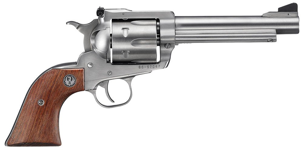 Ruger 0811 Super Blackhawk Large Frame 44 Rem Mag/44 Special 6rd 5.50" Satin Stainless Steel Barrel, Cylinder & Frame, Hardwood Grip, Transfer Bar Safety, Exposed Hammer 1 70182
