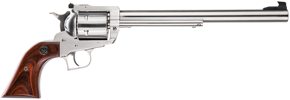 Ruger 0806 Super Blackhawk Large Frame 44 Rem Mag/44 Special 6rd 10.50" Satin Stainless Steel Barrel, Cylinder & Frame, Hardwood Grip, Transfer Bar Safety, Exposed Hammer 1 70184