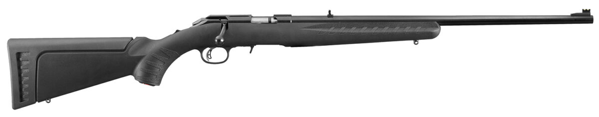Ruger 8301 American Rimfire Full Size 22 LR 10+1 22" Satin Blued Alloy Steel Barrel, Drilled & Tapped Receiver, Black Synthetic Adjustable Stock, Right Hand 1 90217