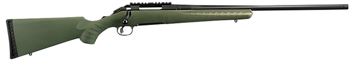 Ruger 6945 American Predator Full Size 22-250 Rem 4+1 22" Matte Black Threaded Barrel, Matte Black Steel Receiver w/Picatinny Rail, Moss Green Fixed Synthetic Stock 1 93386