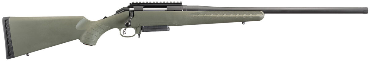 Ruger 26973 American Predator Full Size 6.5 Creedmoor 3+1 22" Matte Black Threaded Barrel, Matte Black Picatinny Rail Steel Receiver, Moss Green Fixed Synthetic Stock 1 100041