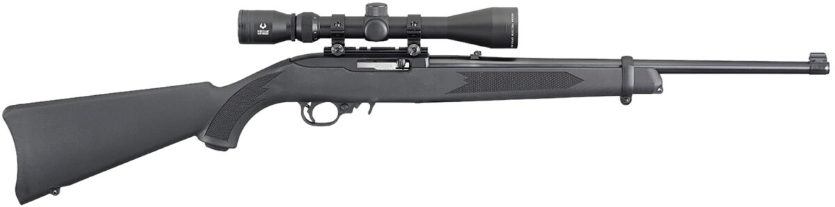 Ruger 31143 10/22 Carbine 22 LR 10+1 18.50" Satin Black Hammer Forged Barrel, Matte Black Satin Receiver, Black Fixed Stock, Right Hand, Features Viridian EON 3-9x40mm Scope 1 118989