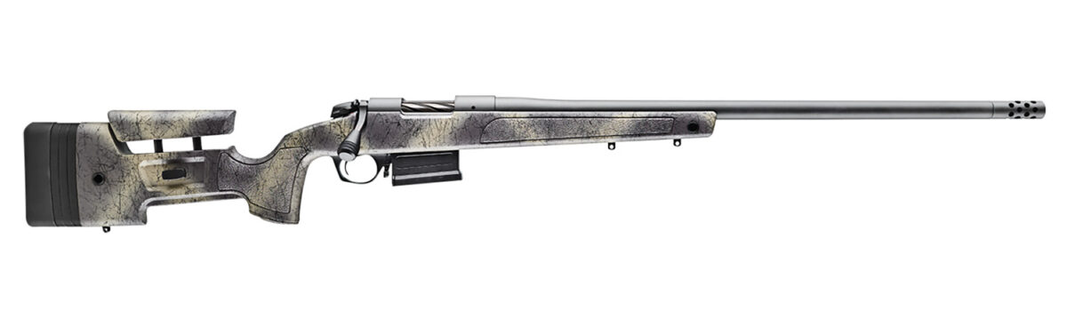 Bergara Rifles B14LM361 B-14 Wilderness HMR 300 Win Mag 5+1 26" Threaded, Sniper Gray Cerakote Barrel/Rec, Adj. SoftTouch Woodland Camo Stock with Mini-Chassis, Omni Muzzle Brake 1 119413