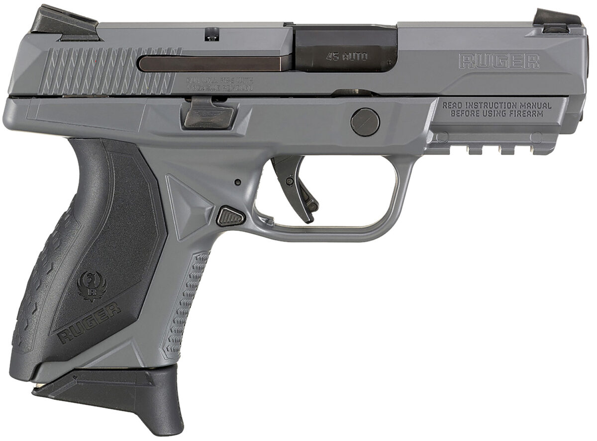 Ruger 8649 American Pistol Compact Pro 45 ACP 3.75" Barrel 7+1, Elite Concrete Cerakote Frame & Slide, MIL-STD-1913 Picatinny Mounting Rail, Loaded Chamber Inspection Port, Trigger Safety 1 125135