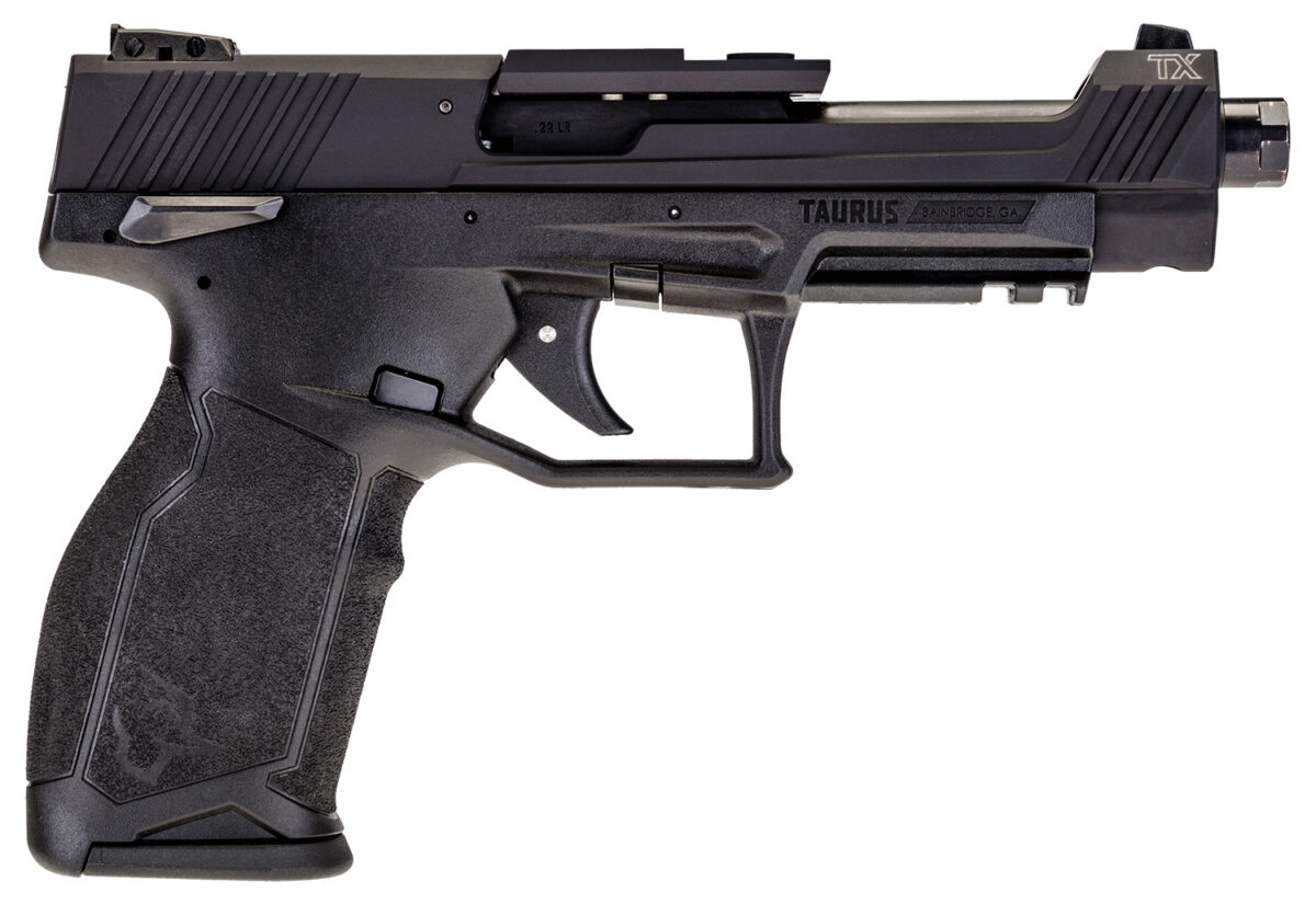 Taurus 1TX22C151 TX22 Competition 22 LR 16+1 5.25" Overall Black Steel/Threaded Barrel, Hard Coat Anodized Aluminum/Optic Cut/Serrated Slide & Polymer Frame w/Picatinny Rail w/Polymer Grips 1 131294
