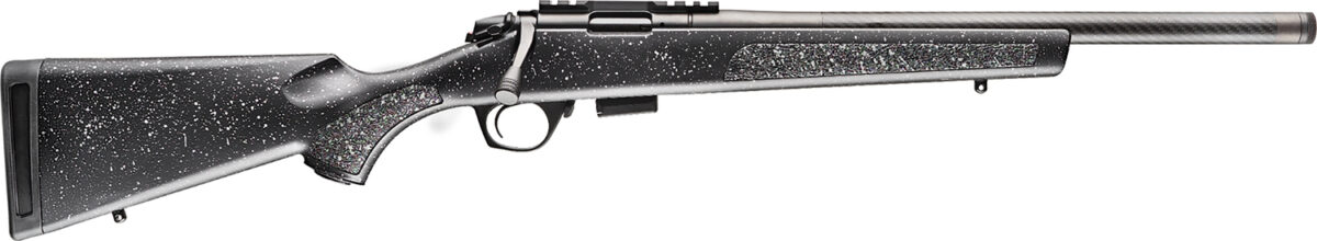 Bergara Rifles BMR006 BMR Carbon Fiber Full Size 17 HMR 5+1/10+1 20" Matte Blued Carbon Fiber/Steel Threaded Barrel & Drilled & Tapped Steel Receiver, Fixed Black/Gray Speckled Synthetic Stock 1 133585