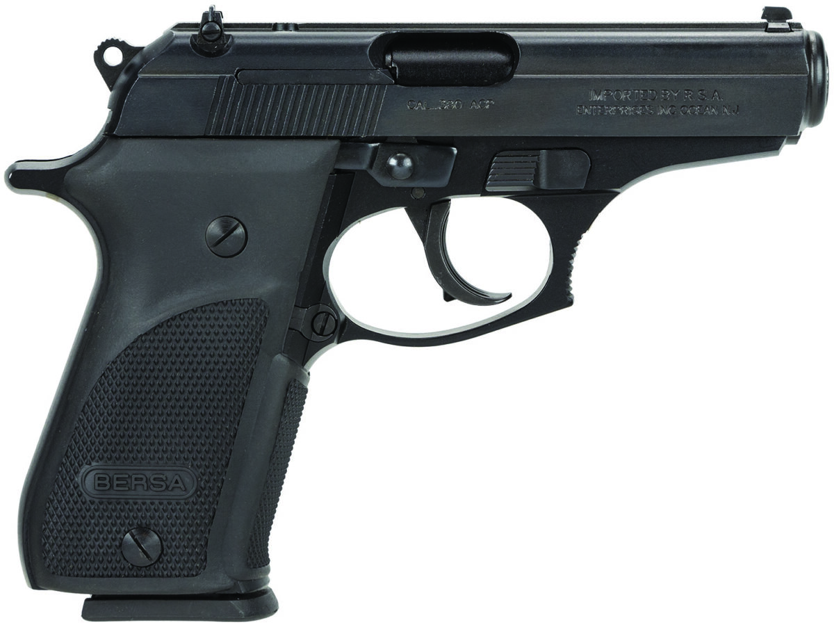Bersa THUN380PM15 Thunder Plus Sub-Compact Frame 380 ACP 15+1, 3.50" Black Steel Barrel, Matte Black Serrated Steel Slide & Aluminum Frame w/Beavertail, Black Right Hand 1 139413