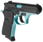 Bersa T380BLM8 Thunder Micro-Compact Frame 380 ACP 8+1, 3.50" Robin Egg Blue Cerakote Steel Barrel, Matte Black Serrated Steel Slide, Robin Egg Blue Cerakote Aluminum Frame 2 139421