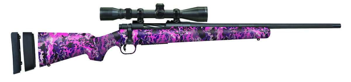 Mossberg 28144 Patriot Super Bantam Youth 7mm-08 Rem 5+1 20" Matte Blued Fluted Barrel, Matte Blued Steel Receiver, Muddy Girl Wild Synthetic Stock, Right Hand Includes 3-9x40mm Duplex Scope 1 141358