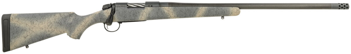 Bergara Rifles B14SM519CF B-14 Ridge Carbon Wilderness 6.5 PRC 2+1 24" Carbon Fiber Wrapped Barrel, Gray Cerakote Steel Receiver, SoftTouch Woodland Camo Fixed American Style Stock, Right Hand 1 142697