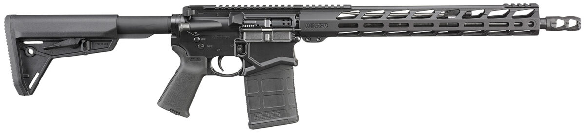 Ruger 5610 SFAR 308 Win 20+1 16.10" Black Steel Barrel, Black Hardcoat Anodize Picatinny Rail Aluminum Receiver, 15" M-LOK Handguard, Magpul SL Black Synthetic Stock, Black Magpul Grip, Right Hand 1 149350