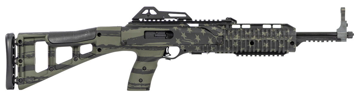 Hi-Point 995TSFLGOD 995TS Carbine 9mm Luger 16.50" 10+1, OD Green American Flag, Skeletonized Stock, Adjustable Sights 1 149617