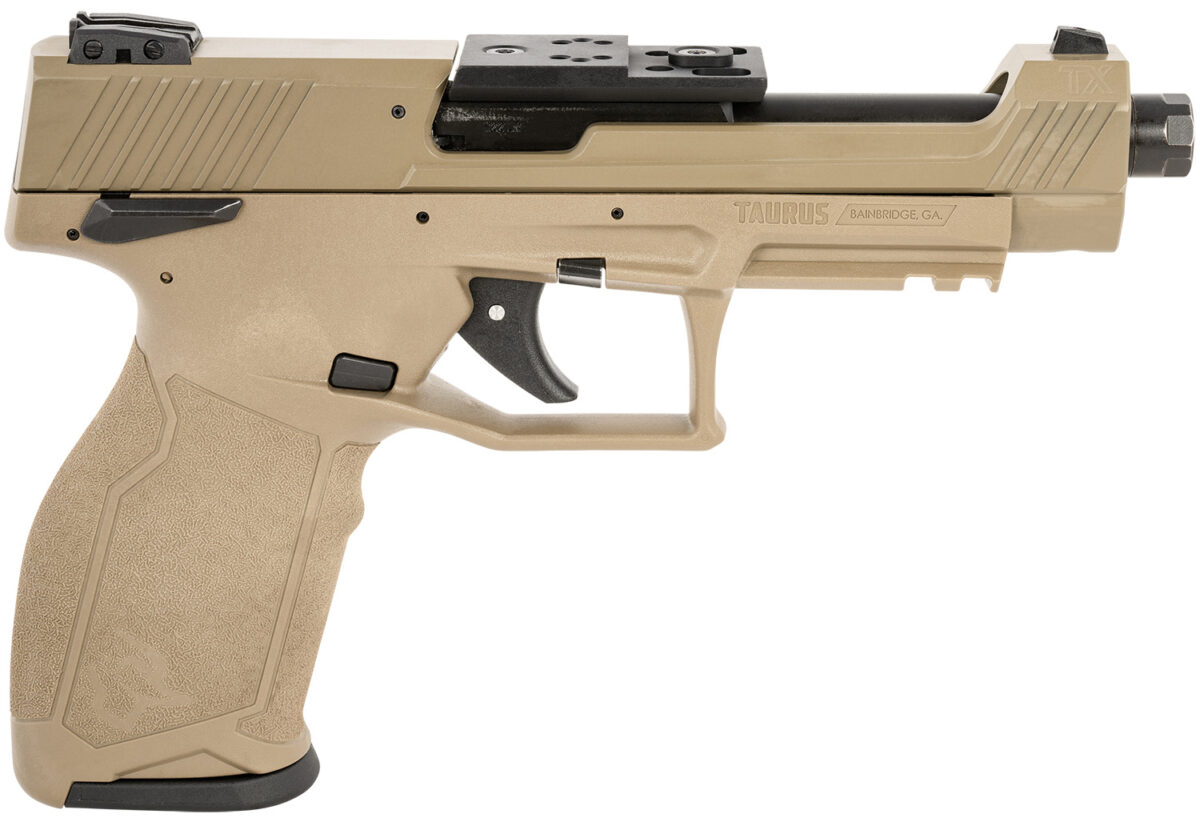 Taurus 1TX22C15UFCK TX22 Competition 22 LR 16+1 5.40" Matte Black Bull/Steel/Threaded Barrel, Flat Dark Earth Aluminum/Optic Cut/Serrated Slide & Polymer Frame w/Picatinny Rail w/FDE Polymer Grips 1 149976