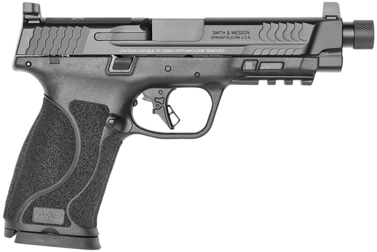 Smith & Wesson 13586 M&P M2.0 Full Size 45 ACP 10+1, 5.12" Black Armornite Steel Threaded Barrel & Optic Ready/Serrated Slide, Matte Black Polymer Frame w/Picatinny Rail 1 151277