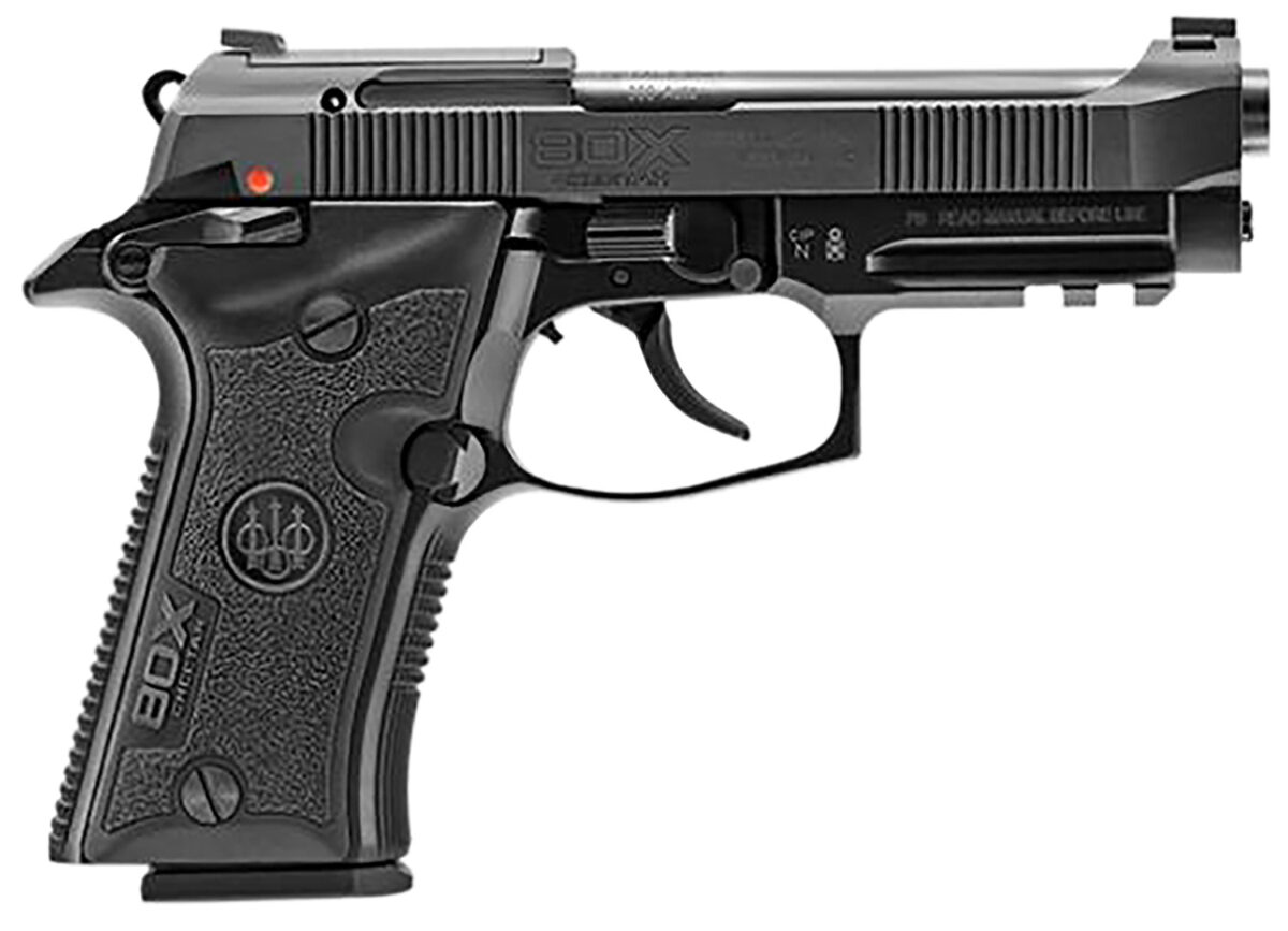 Beretta USA J80XBLK13 80X Cheetah 380 ACP 13+1 3.90" Black Optic Ready/Serrated Slide, Black Anodized Aluminum Frame w/Picatinny Rail & Beavertail 1 153851