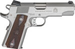 Springfield Armory PX9418S 1911 Garrison 45 ACP 7+1 4.25" Stainless Match Grade Barrel, Serrated Stainless Steel Slide & Frame w/Beavertail, Thinline Wood Grip 2 162341