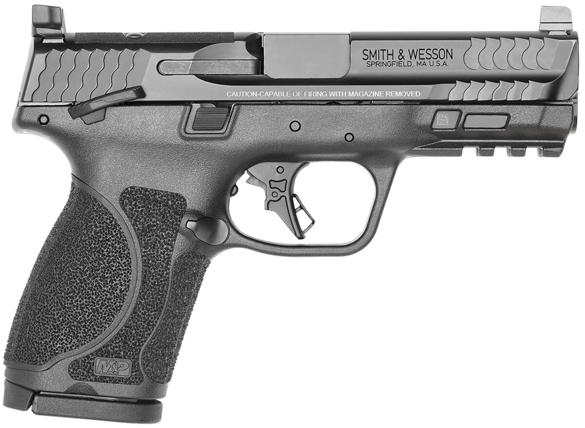Smith & Wesson 14099 M&P M2.0 *MA Compliant Compact 9mm Luger 10+1 4" Black Armornite Stainless Steel Barrel, Black Cerakote Optic Cut/Serrated Stainless Steel Slide & Polymer Frame w/Picatinny Rail 1 162862