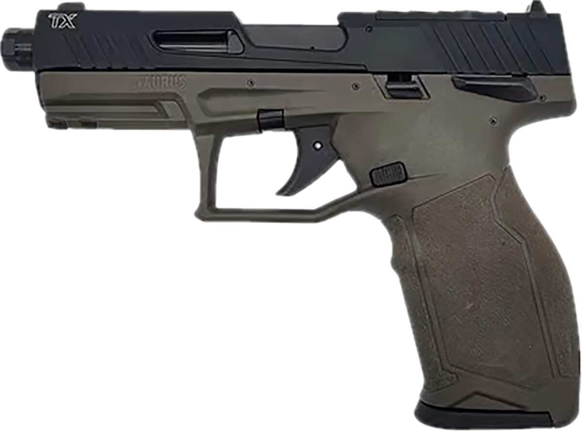 Taurus 1-2TX22P141O TX22 T.O.R.O Gen 2 Full Size Frame 22 LR 16+1/22+1 4.10" Threaded Barrel, Optic Ready/Serrated Slide, OD Green Polymer Frame w/Picatinny Rail 1 166869
