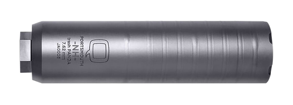 Q LLC SIL-TP-QUICKIE-762 Trash Panda 7.62mm 1.75" Blasted Titanium Quickie Fast Attached 1 168308